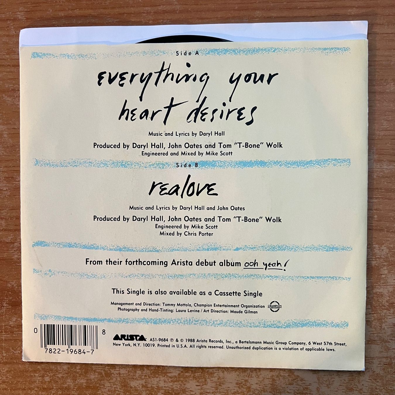 Dischi in vinile: Daryl Hall & John Oates -Everything Your Heart Desires/ 1.US – Usato da Gais venduto da soundcave57 2