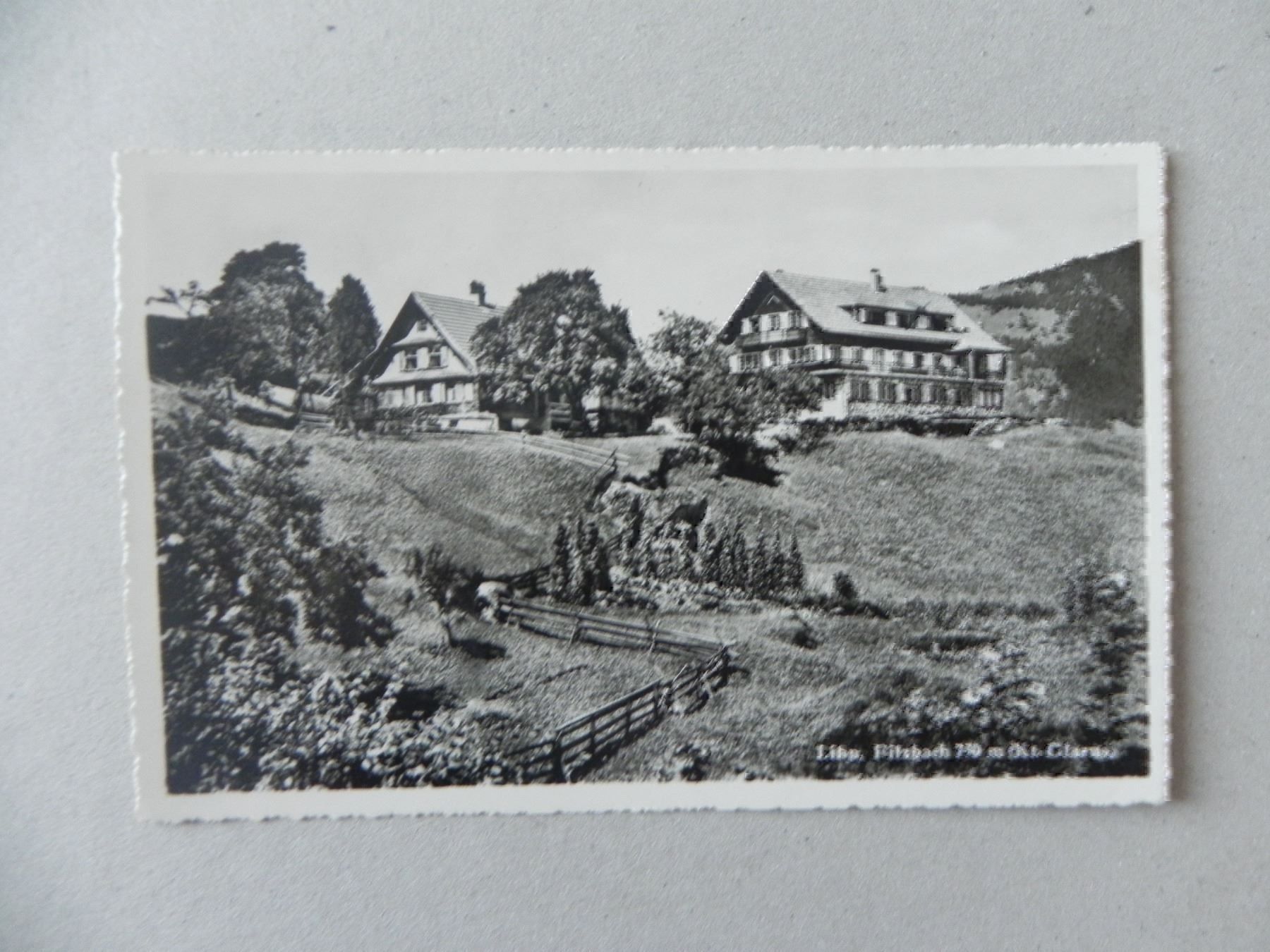Cartoline postali: Ansichtskarte Filzbach Glarus Lihn 1951 – Usato da Siebnen venduto da krimsie
