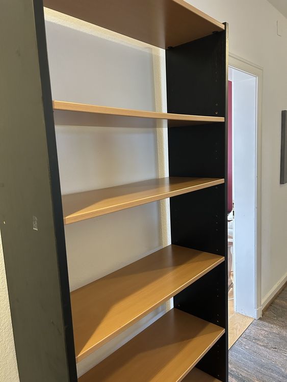 Garvis Bücherregal 180 Cm Hoch - 3 Schubladen & 3 Regale, MDF In Schwarz Matt