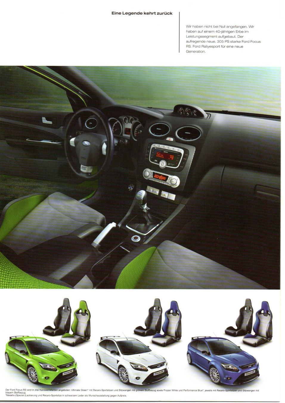 Ford Automobili: Ford Focus RS  - CH-Original Prospekt – Nuovo (secondo la descrizione) da Malans GR venduto da Chueche427 3