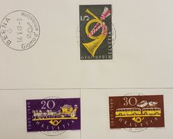 ZA169) 291-293, 100 Jahre Post ET Vollstempel it. Kt. 200.-
