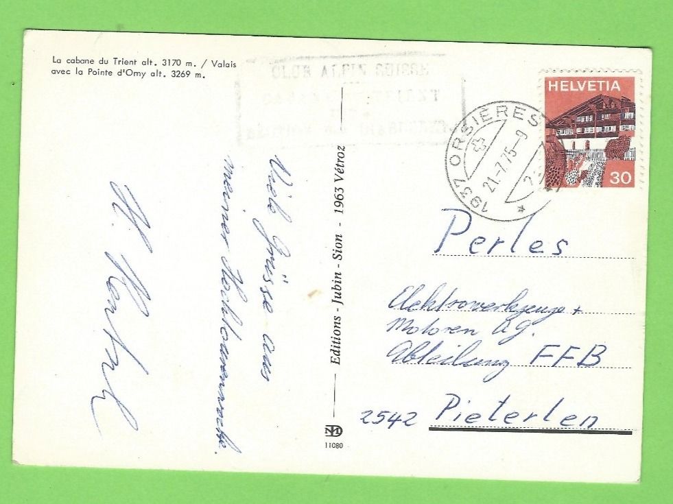 Cartoline postali: La cabane du Trient, Valais – Usato da Zürich venduto da t24_de 1