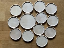 1xFLASCHENUNTERSETZER 12x GLASUNTERSETZER AUS AHORNHOLZ