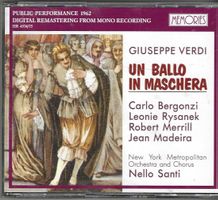 Giuseppe Verdi/Nello Santi – Un Ballo In Maschera - 2 X CD