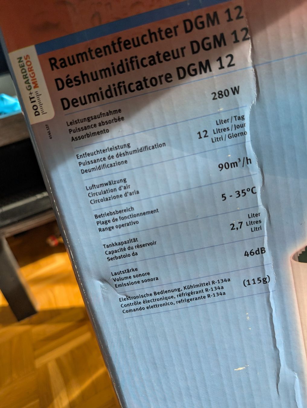 Luftentfeuchter: Raumentfeuchter DGM 12 – Gebraucht aus Roggwil BE von MA-4900 1