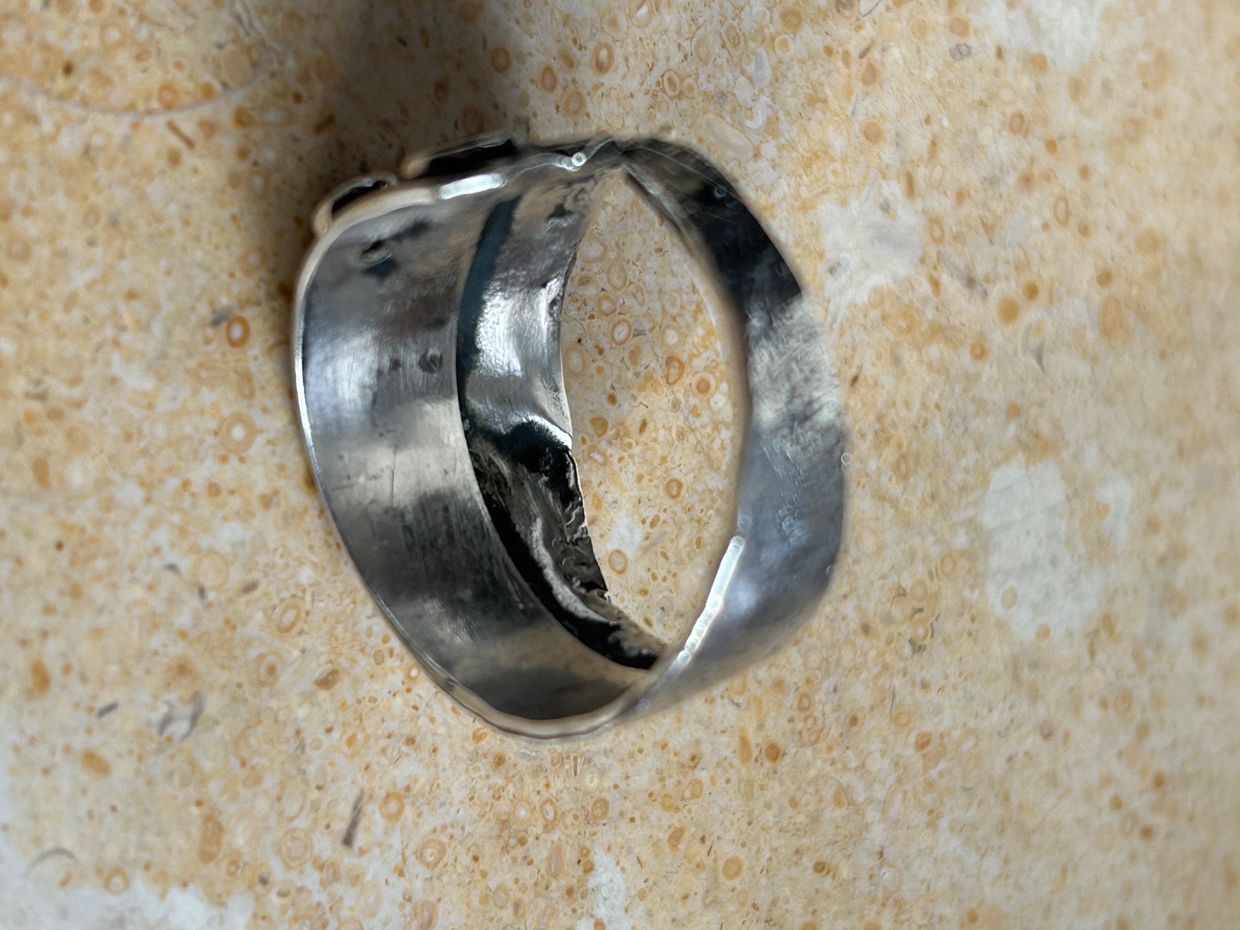 Ringe: Silberring DESIGNER hellblaue Steinli (63) – Gebraucht aus Dittingen von Bijoubelle 2