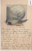Oeschinensee und Blümlisalp - Litho 1898