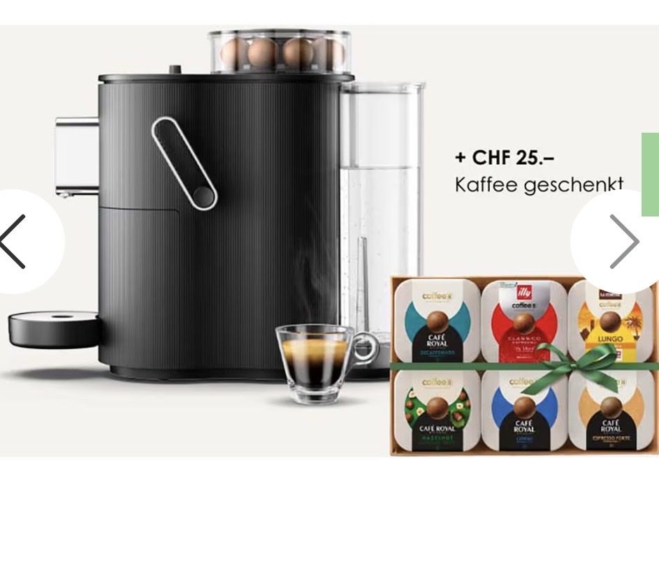Coffee B Macchine per caffè & Macchine per espresso: CoffeeB Kaffeemaschine NEU, plus Kaffee & Gläser – Nuovo e nell'imballaggio originale da Sursee venduto da Since1975 1