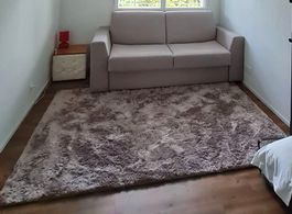 Flauschiger Teppich in Kastanienbraun (Conforama) 