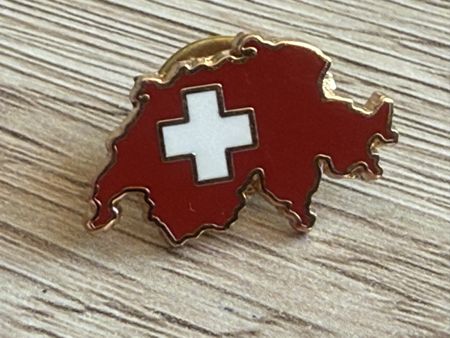 Vintage Anstecker Schweiz mit Schweizer Kreuz Pin