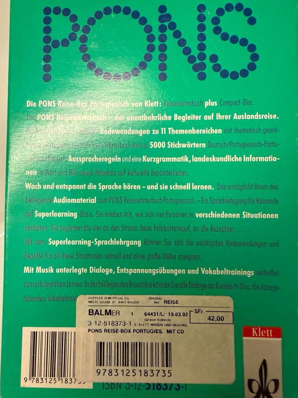 Libri: Reisewörterbuch Potugiesisch von 1992 – Nuovo (secondo la descrizione) da Ennetbaden venduto da Data_100 2