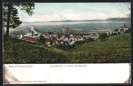 Walzenhausen, Gesamtansicht mit Rhein un