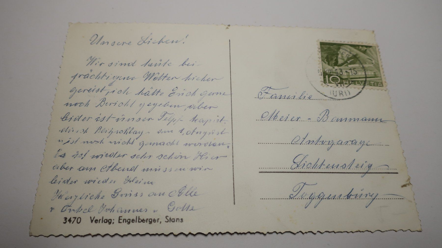 Cartoline postali: Hotel Bellevue Seelisberg 1958 – Difettoso da Cormoret venduto da Pascalll2001 5