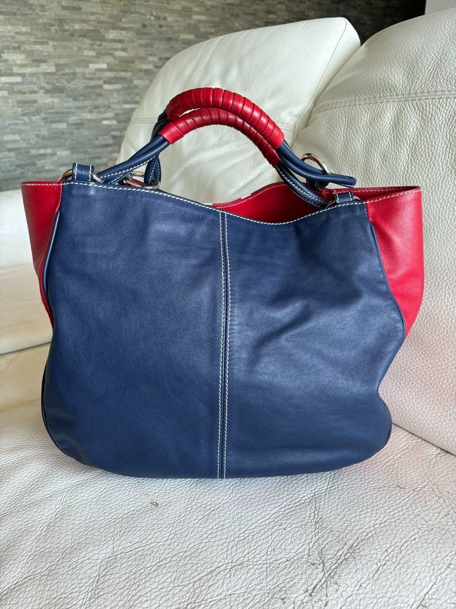 Bogner Taschen für Damen: Bogner Shopper Leder rot-blau-weiss – Gebraucht aus Muttenz von einfach-schoen 2
