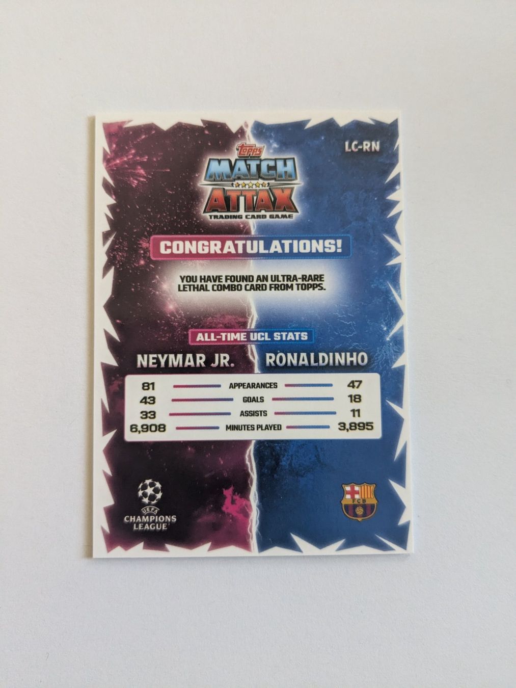 Topps Carte collezionabili: Topps Match Attax Ronaldinho Neymar Jr Lethal Combo – Nuovo (secondo la descrizione) da Genève venduto da x_m_2v65 1