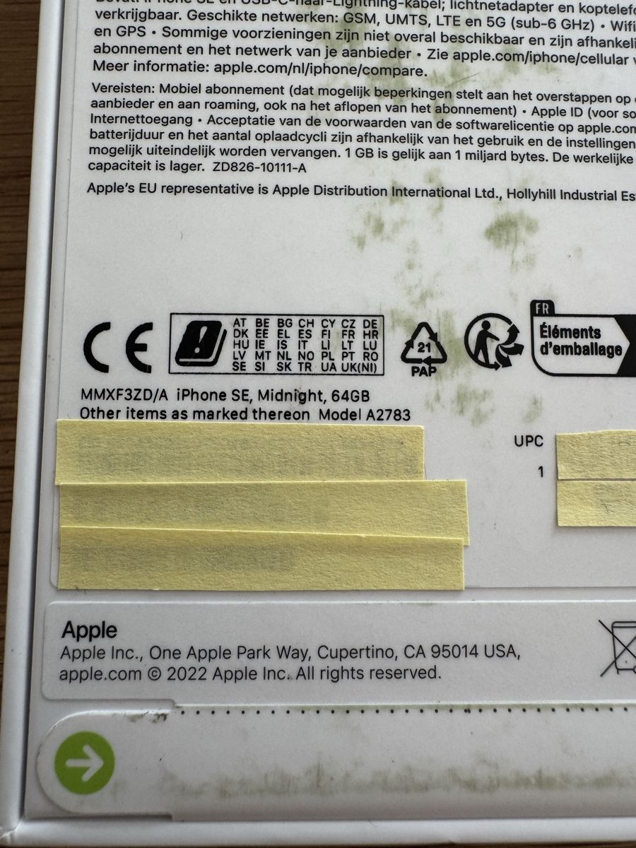 Apple Handys / Smartphones: iPhone SE 2022 64GB – Neu und originalverpackt aus Basel von  2