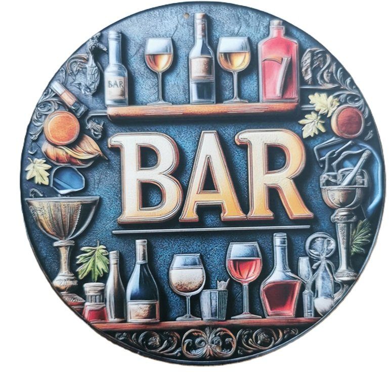 Schilder: BAR - Blechschild  (neu/OVP) – Neu und originalverpackt aus Wilen b. Wollerau von morethanmusic
