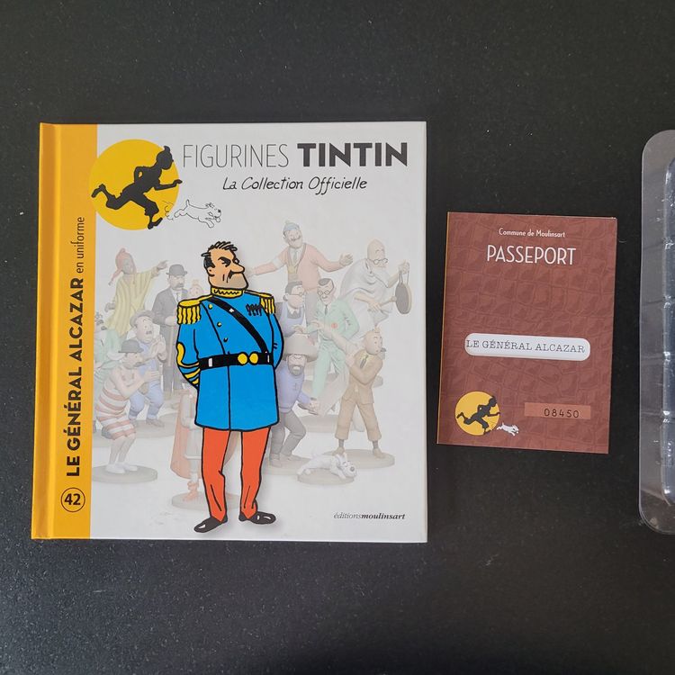 Figurine Tintin - Le Général Alcazar N°42 (Collection Officielle, Hergé Moulinsart, Résine)