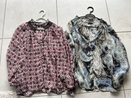 Lot de deux blouses semi-transparente Zara