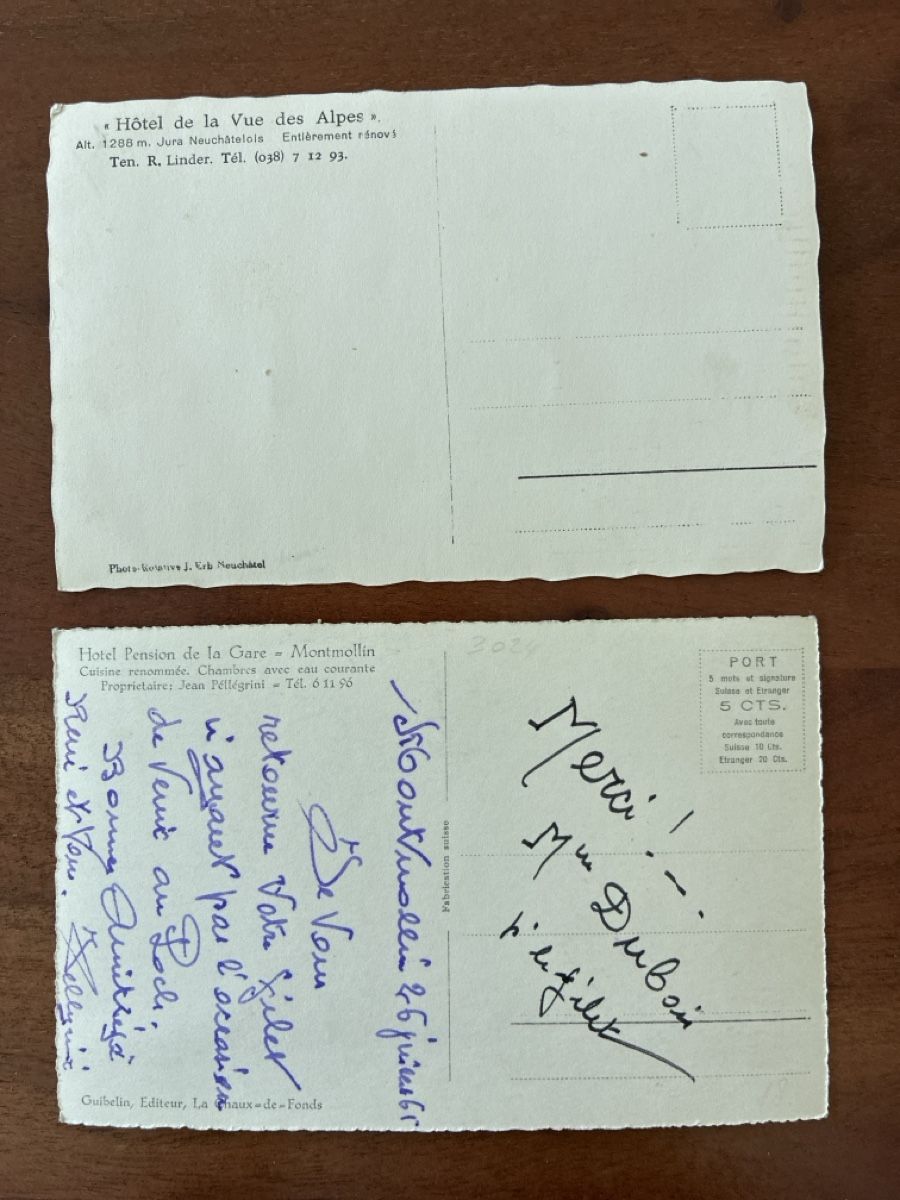 Cartoline postali: 8 Ansichtskarten Schweiz diverse vom Kanton Neuenburg  – Usato da Oftringen venduto da Cla.vD.74 3