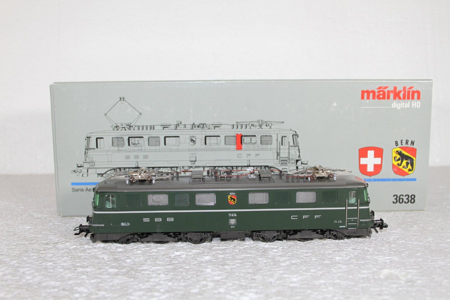Märklin Modellini di ferrovie: Märklin 3638 SBB Ae 6/6 Bern digital – Usato da Triesen venduto da cor_62ts 3