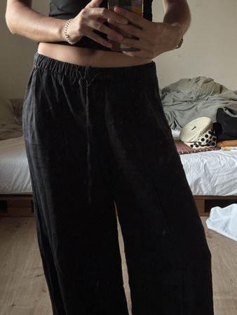 pantalon en lin noir Zara, taille XS 