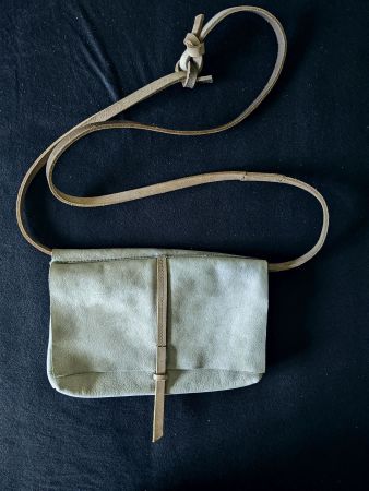 MDK : Petit sac cuir gris souple