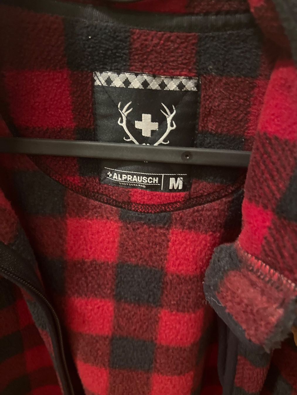 Alprausch Giacche: Rote karierte Fleece Jacke, Alprausch – Nuovo (secondo la descrizione) da Egg b. Zürich venduto da Stuebs 1