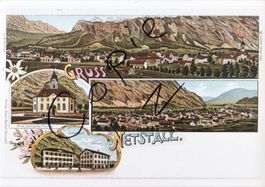 Gruss aus Netstal - (Litho Ansicht um 1900)