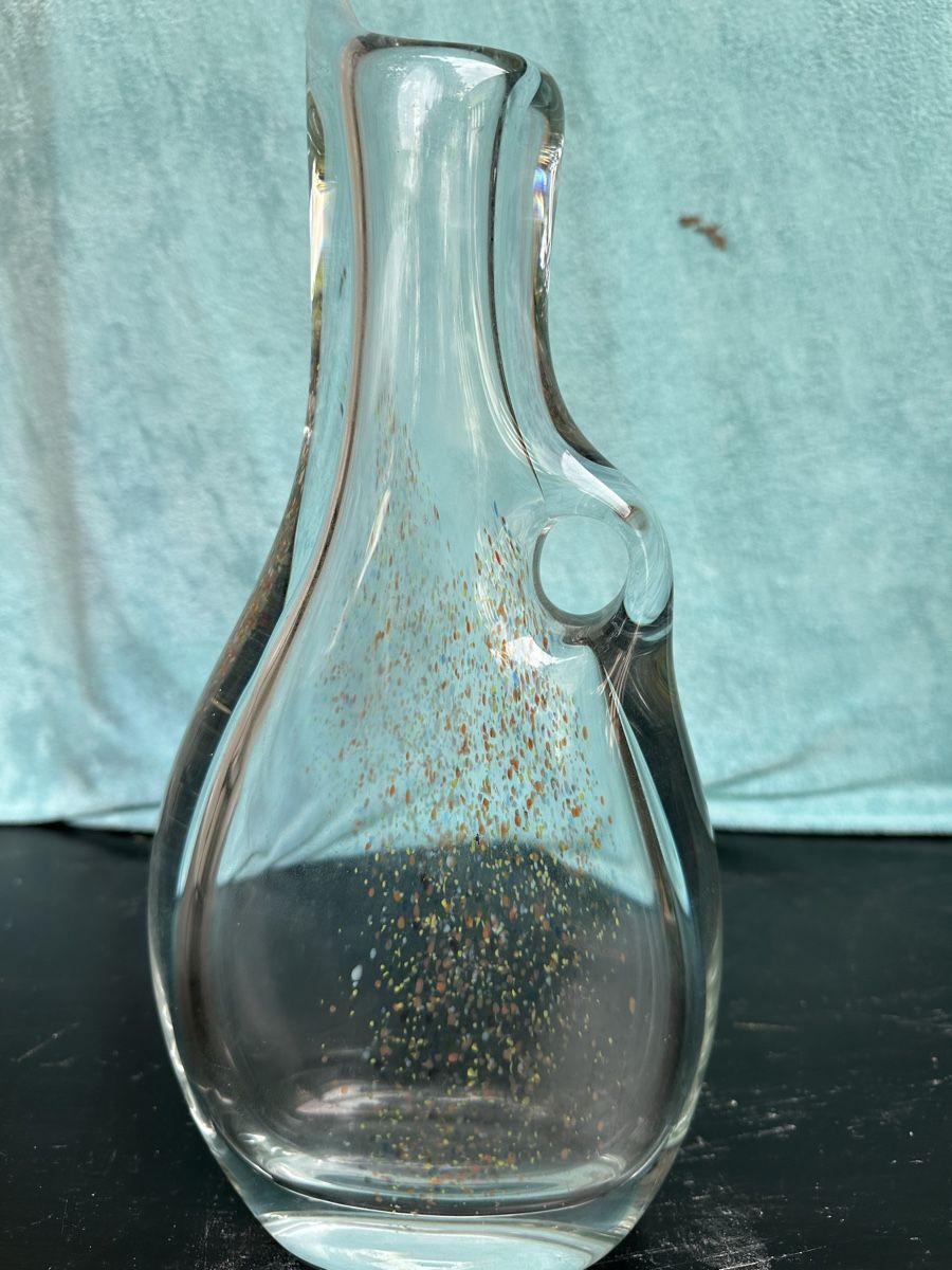 Vasen & Gefässe: Vase en verre soufflé à la main avec anse 40cm – Gebraucht aus Lausanne von artnouveau04 2
