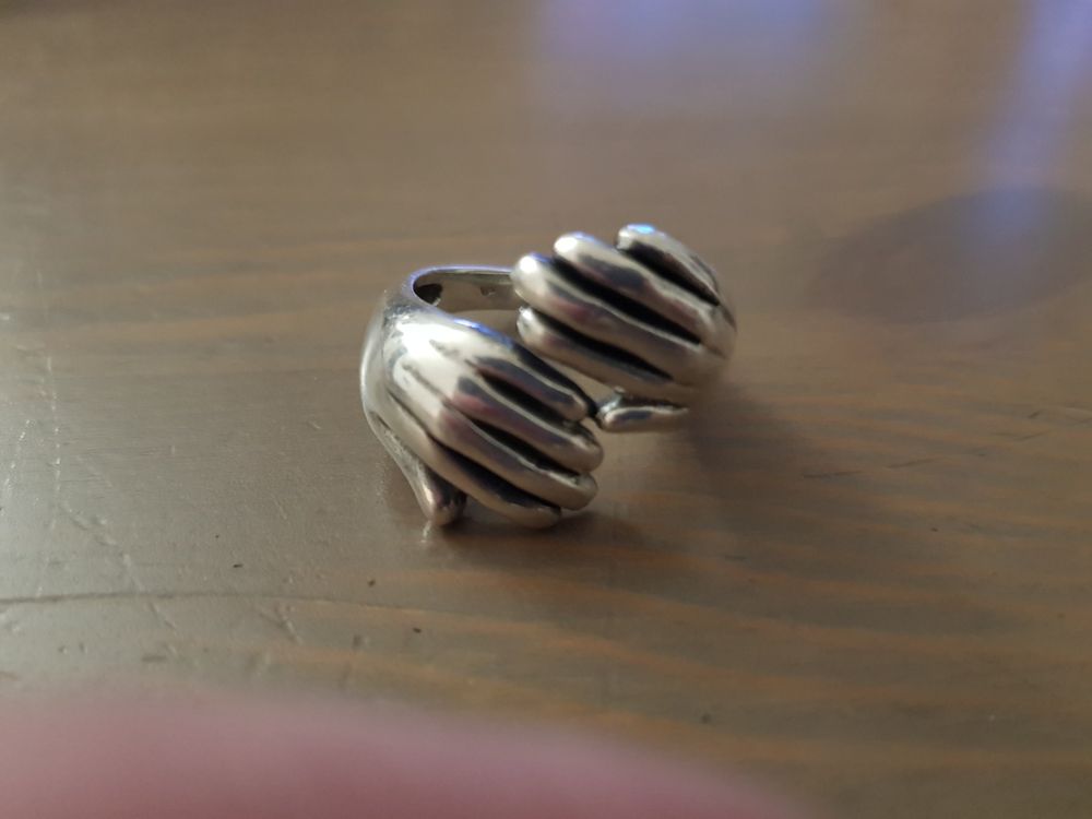 Bague Ancienne En Argent Massif 850‰ - Belle Pièce Vintage D'occasion