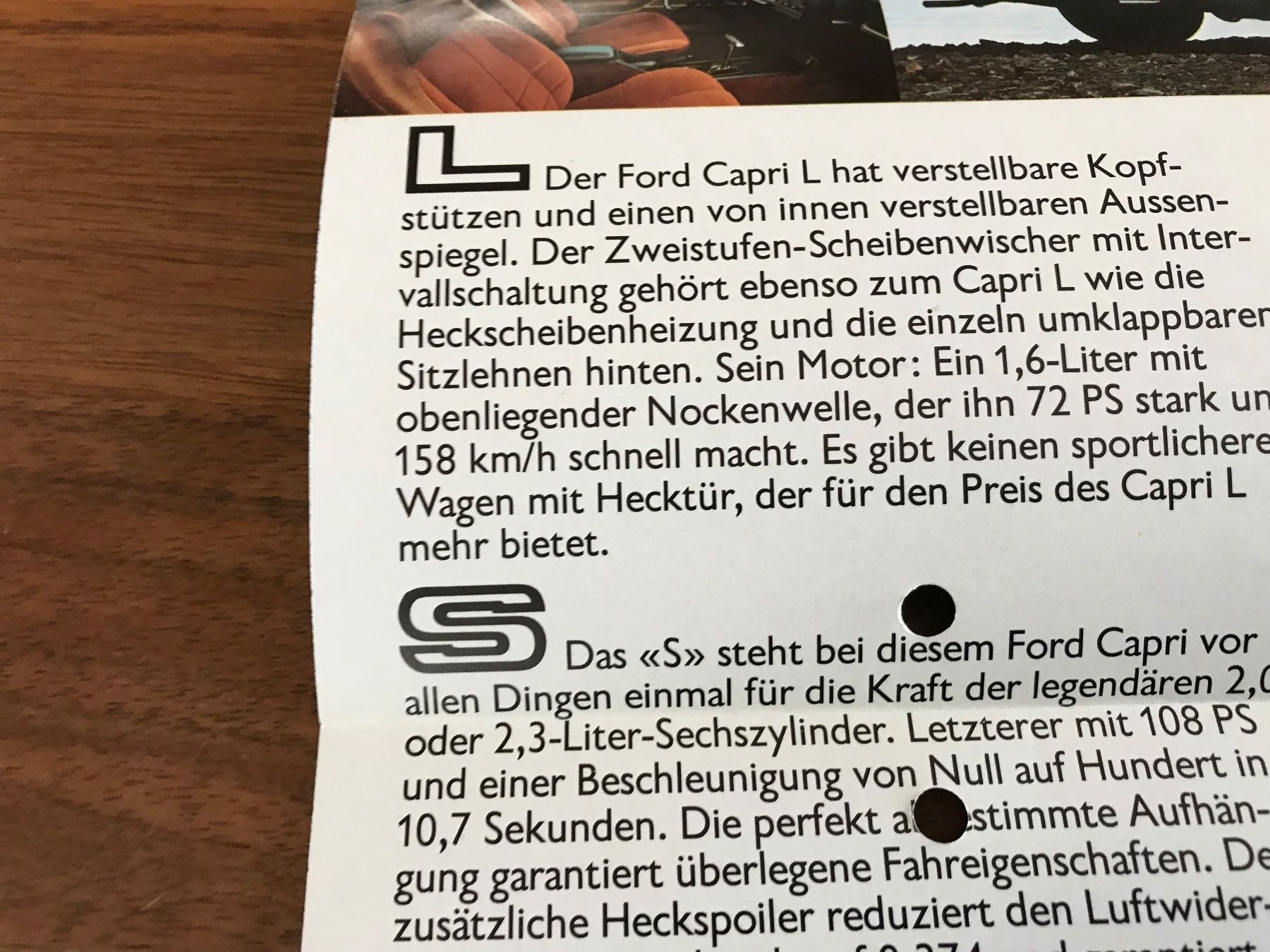 Ford Documenti: Ford Capri Prospekt – Usato da Balterswil venduto da Jeko1967 2