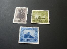 Liechtenstein Satz 1954, ,Gemälde mit Überdruck, sauber o