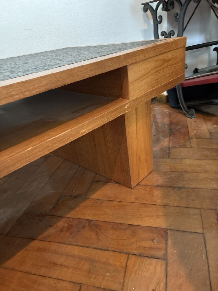 Tables: Couchtisch, Holz,Schieferplatte – D'occasion à Dagmersellen par casatualiq 4