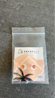 Crystalp Ohrstecker, orange, neu
