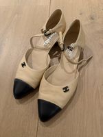 Chanel Slingbacks Gr. 41Beige/Schwarz - Zeitlose Eleganz!