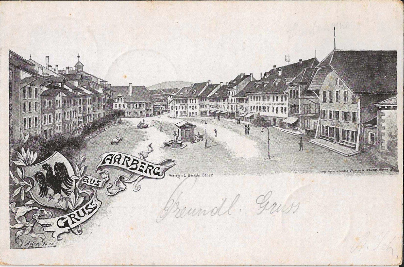 Cartoline postali: Karte Aarberg  1902 – Usato da Zürich venduto da Philacat11