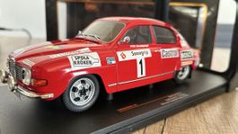 SAAB 96 IXO 1/18 Rallye de Suède 1973 NEW