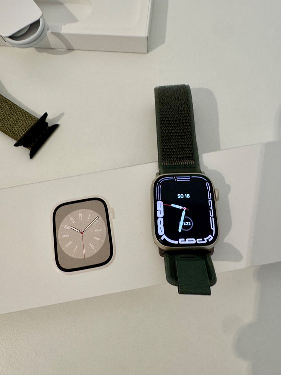 Apple Watch Series 8, 45 mm, Starlight Aluminium, GPS (Neu (gemäss ...