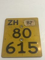 Nummernschild ZH 80615 87 653631 (S13)