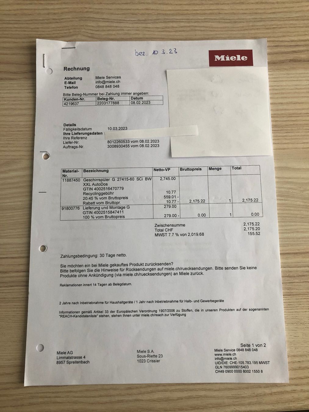 Miele Lavastoviglie: Geschirrspühler von Miele – Usato da Affoltern am Albis venduto da romylife 4