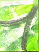 Originales Gemälde, abstrakt, Strukturpaste/Acryl 15x20cm