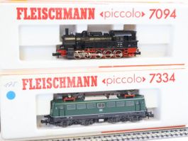 Fleischmann Doppelpack Dampflok 7094 & grosse E-Lok 7334 - N