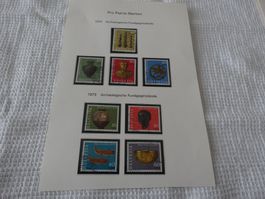 Pro Patria 1 Seite 1972 1973 Archäologisch Fundgege gest.