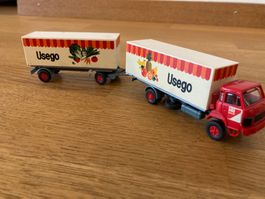 LKW mit Anhänger für H0 Eisenbahn