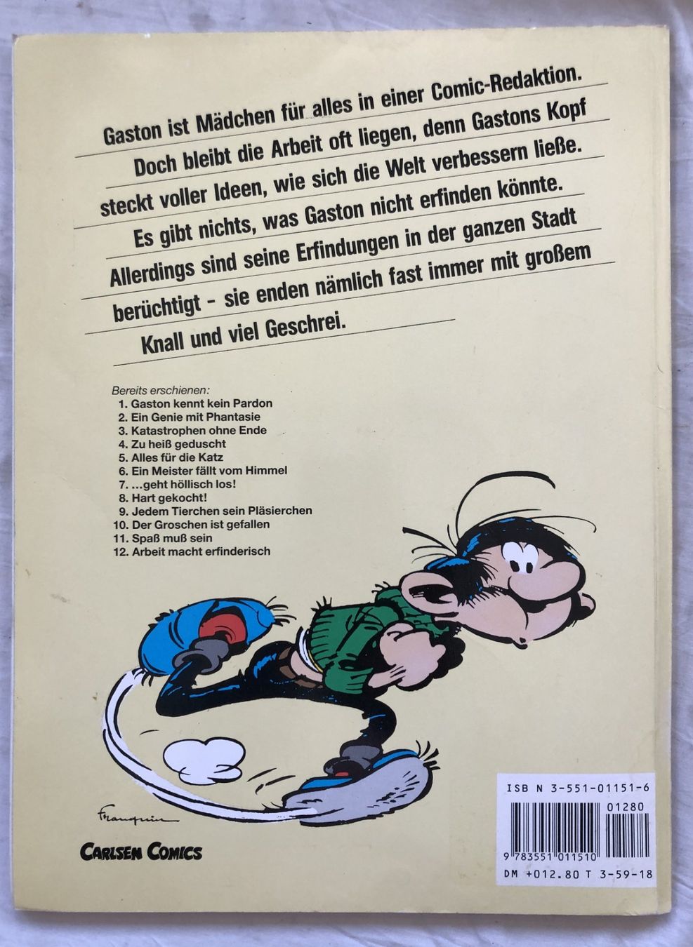 BD: GASTON - Band 11 - Spass muss sein – D'occasion à Schaffhausen par durruti 4