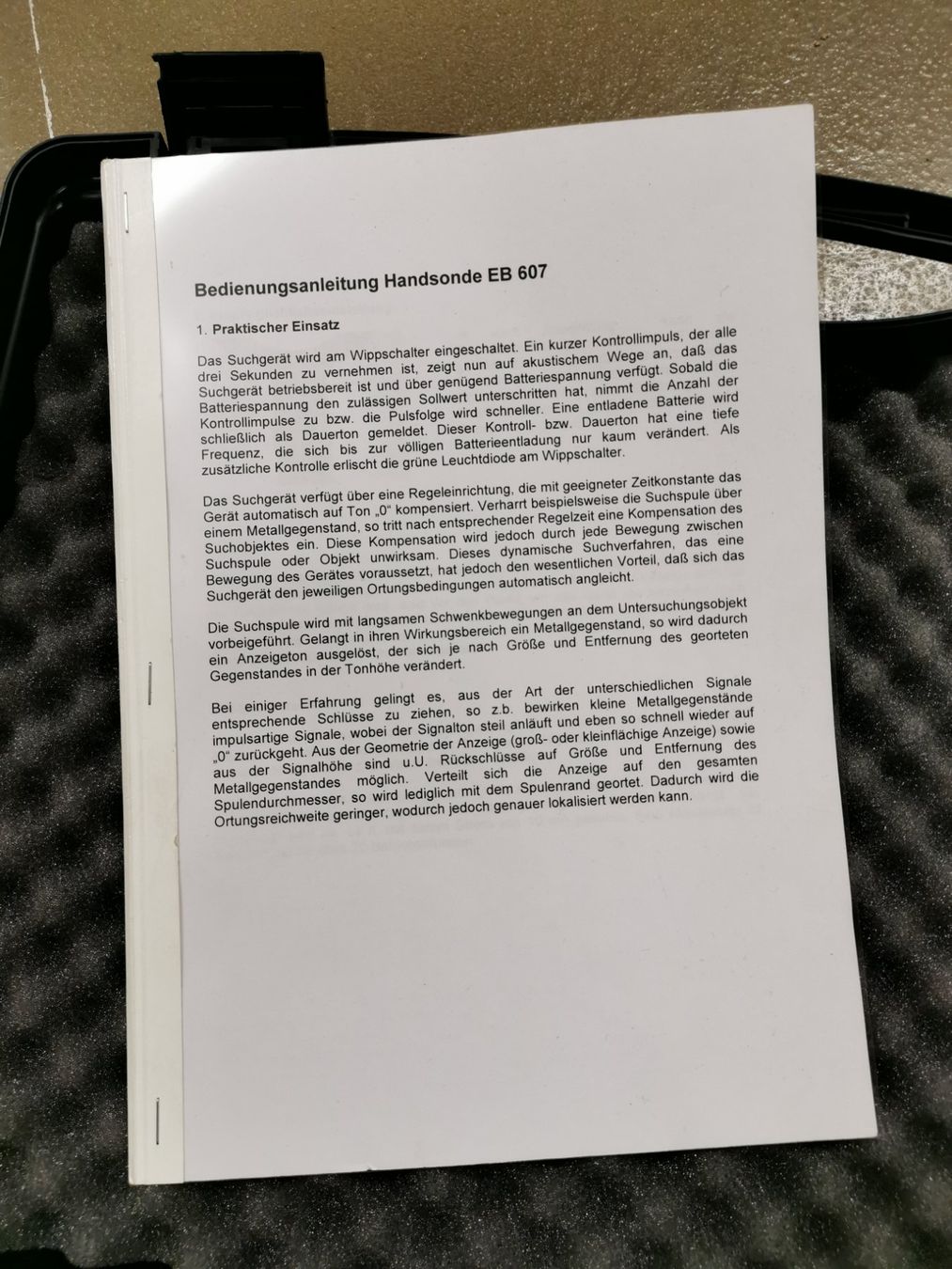 Tutti gli attrezzi: Metallsuchgerät Ebinger 607 Polizei Security Securitas – Usato da Neuenkirch venduto da bf-109 2