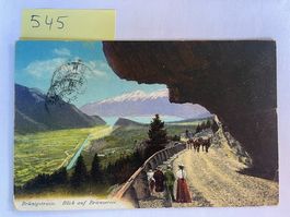 Alte Postkarte Brünigstrasse Blick auf Brienzsee