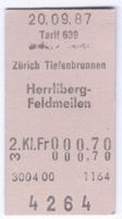 Billette Zürich Tiefenbrunnen – Herrliberg - Feldmeilen