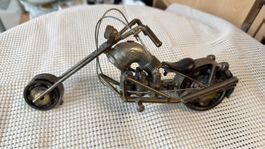 Dekorative Vintage Metall Skulptur - Motorrad Chopper